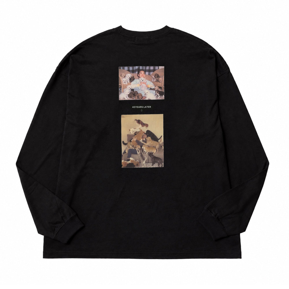 〖45 YEARS LATER〗Long-sleeve T-shirts - Black