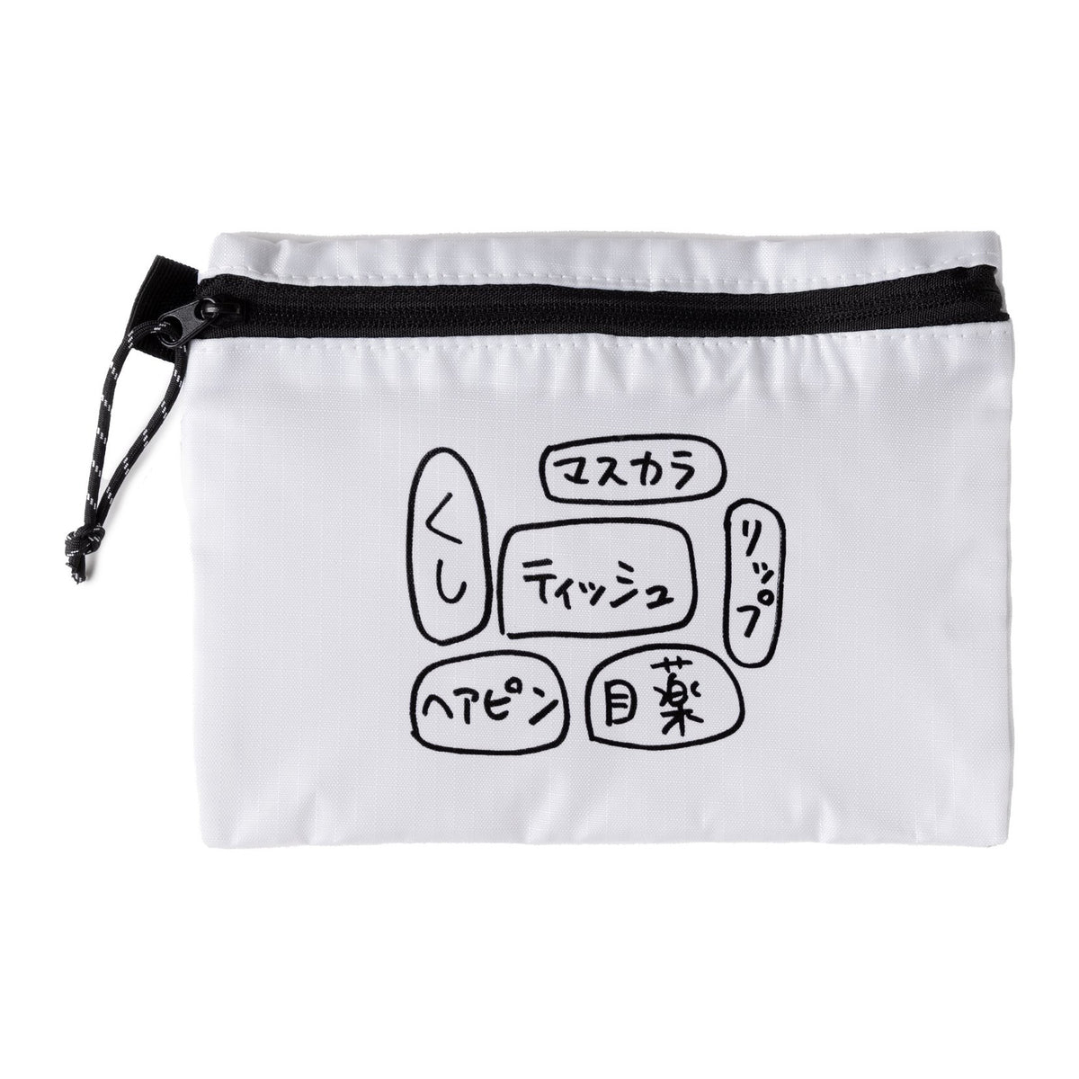 〖カバンの中身〗Flat pouch （L） - White